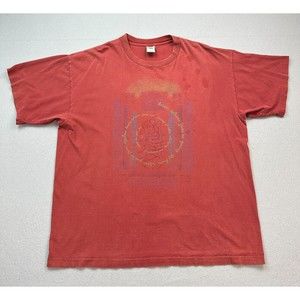 Vintage Levis Shirt Adult XL Red Orange Single Stitch Logo Outdoors Thrashed